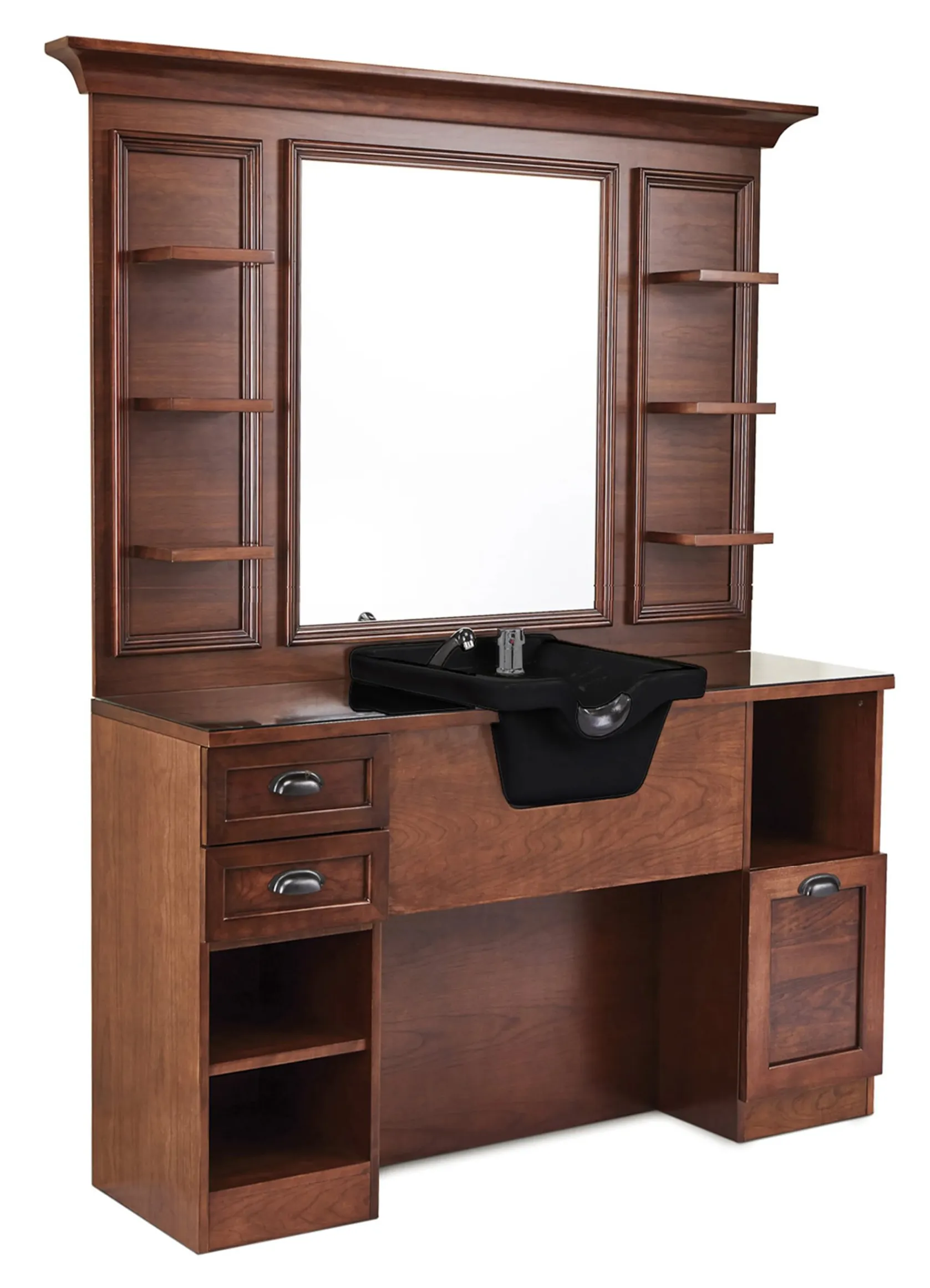 Jules mobile classico marrone con lavabo nero